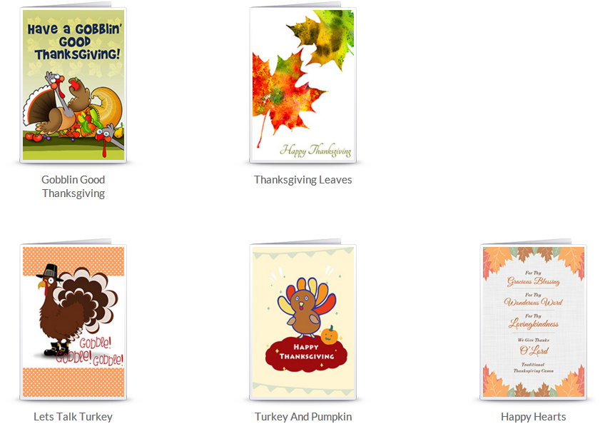 Free Printable Thanksgiving Cards in PDF